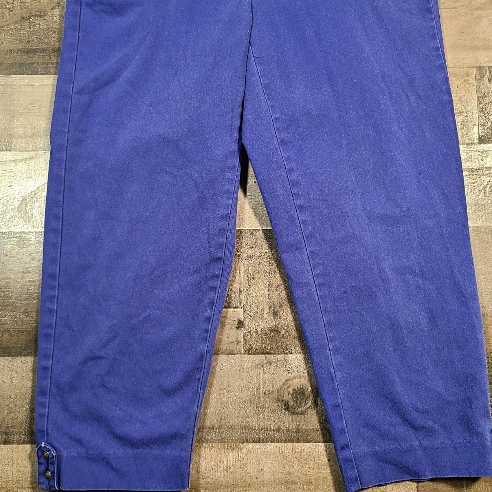 Vintage Counterparts Pants Womens 2P Petites Purple Capri Low Rise Straight Zip Closure Size 26" / US 2 / IT 38 - 6 Thumbnail