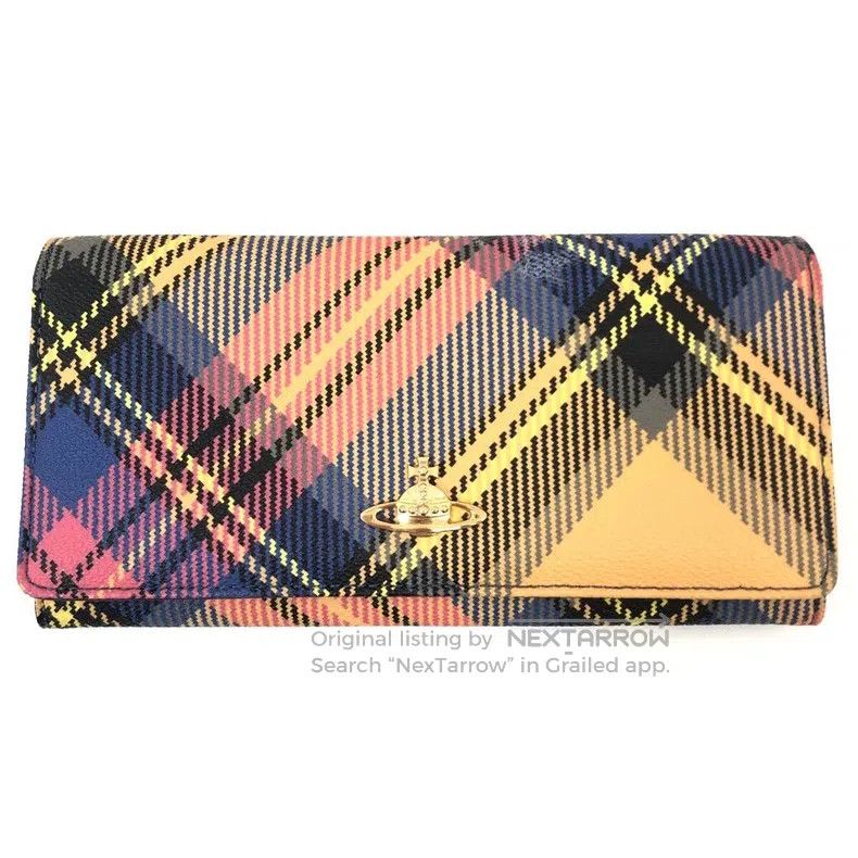 Vivienne Westwood Vivienne Westwood Plaid long wallet, Scottish plaid with y Size ONE SIZE - 1 Thumbnail