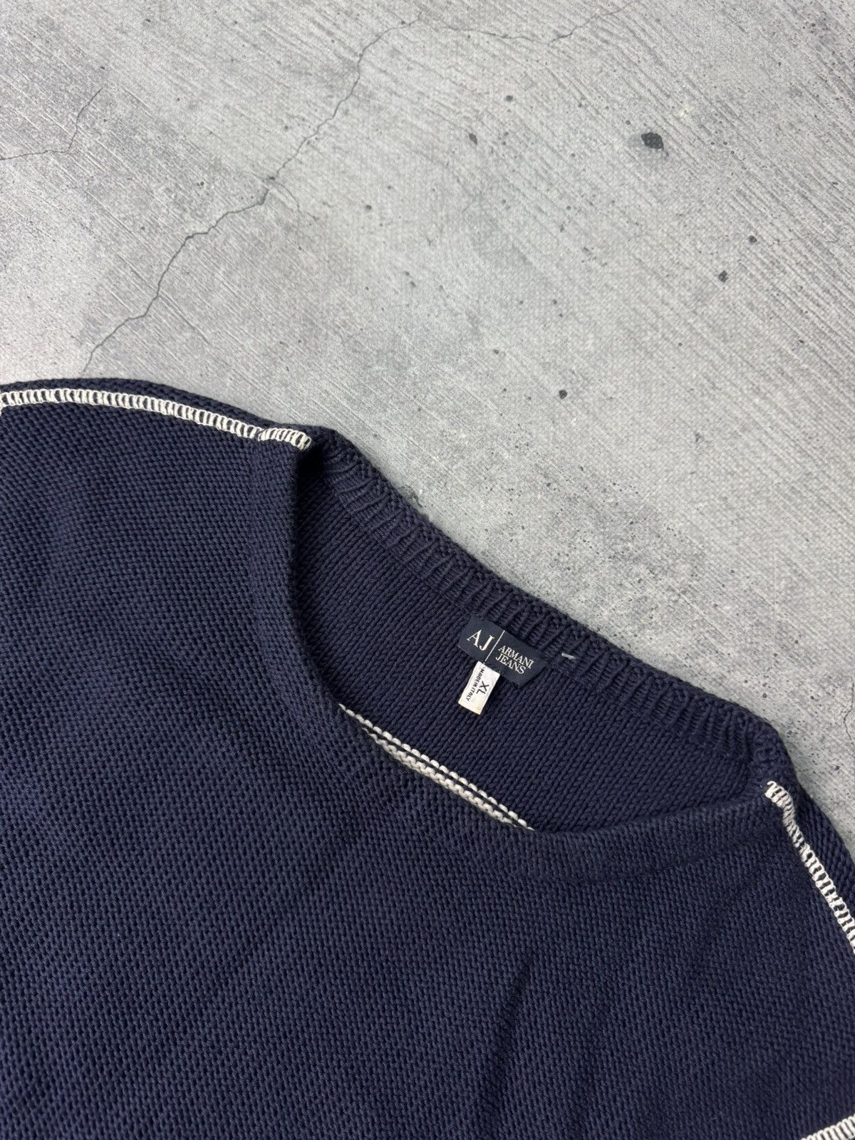 Armani Vintage Armani Y2K Big Logo Sweater Knited Size US L / EU 52-54 / 3 - 9 Thumbnail