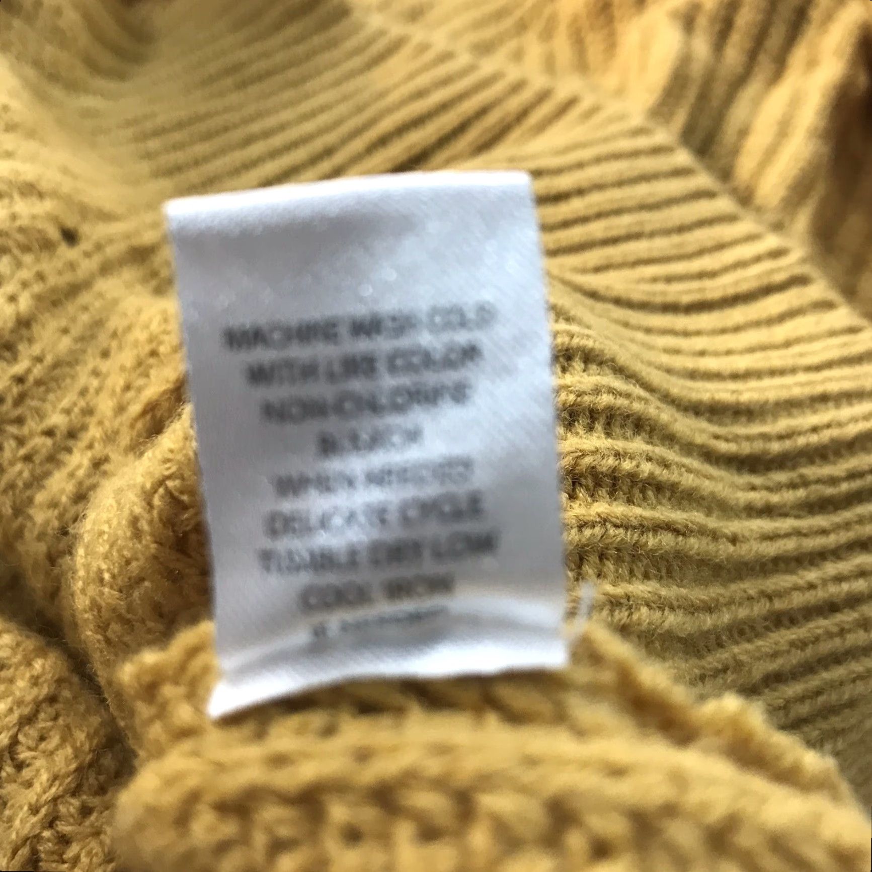 Vintage Moral Fiber Cable Knit Sweater Womens L Yellow V-Neck Long Sleeve Pullover Casual Size L / US 10 / IT 46 - 6 Thumbnail