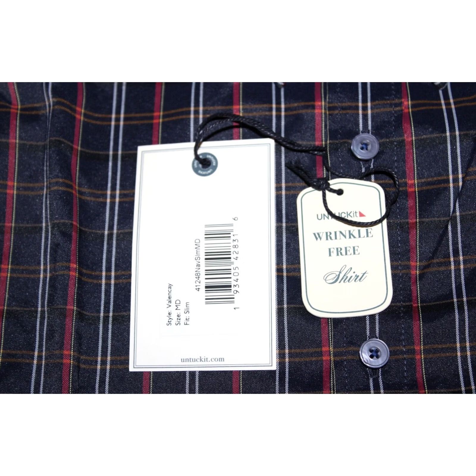 UNTUCKit UNTUCKit Valencay Long Sleeve Button Down Shirt M Slim Multicolor Plaid Men Size US M / EU 48-50 / 2 - 3 Thumbnail