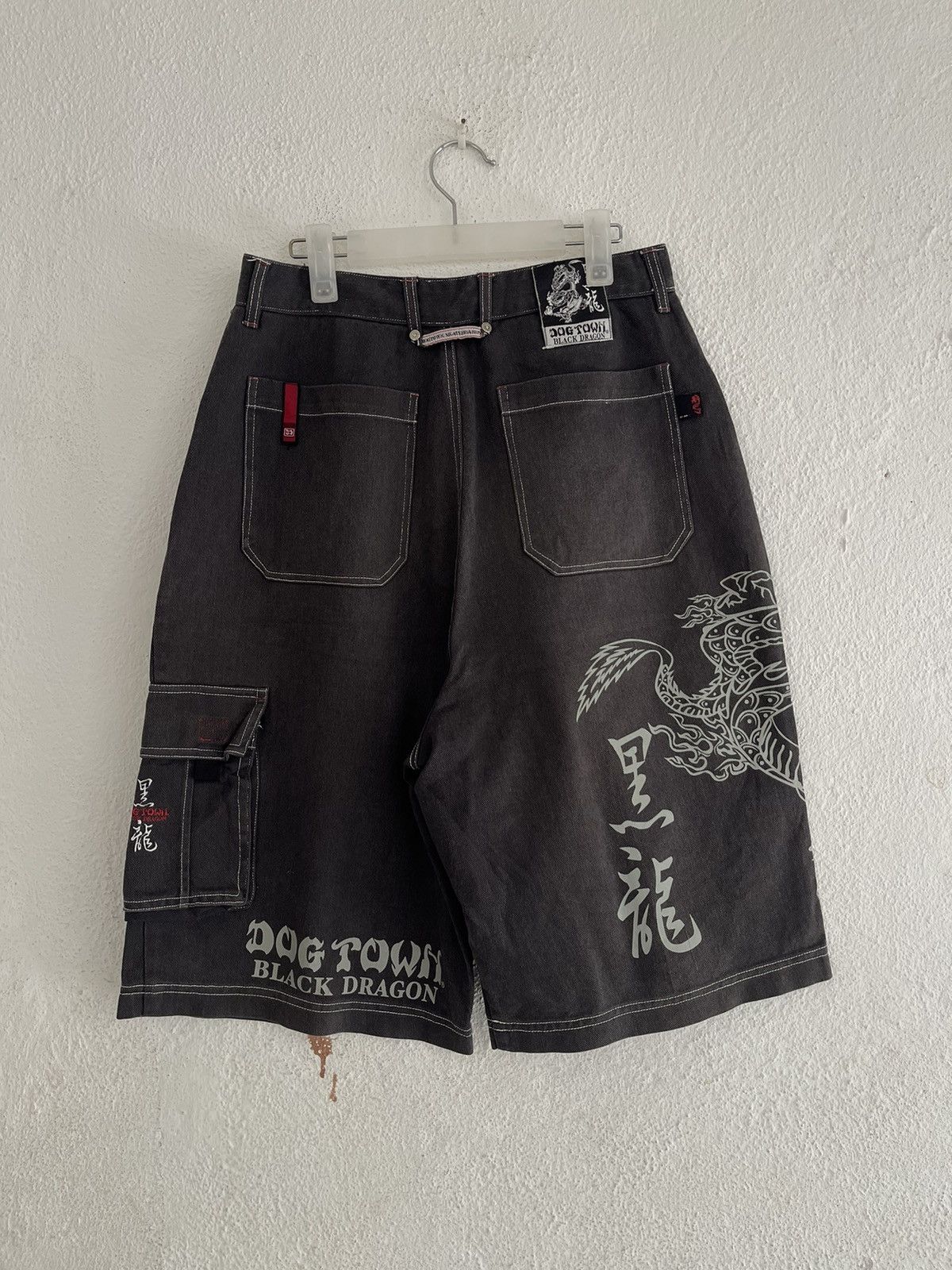 Dogtown Vintage Dogtown Black Dragon Jorts Cargo Size US 29 - 1 Thumbnail