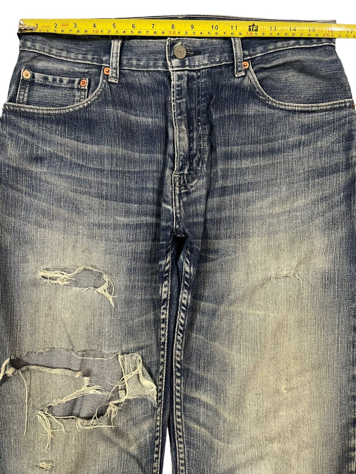 Levi's Vintage 90s Levis 505 Blue Wash Distressed Baggy Jeans Size US 32 / EU 48 - 10 Thumbnail