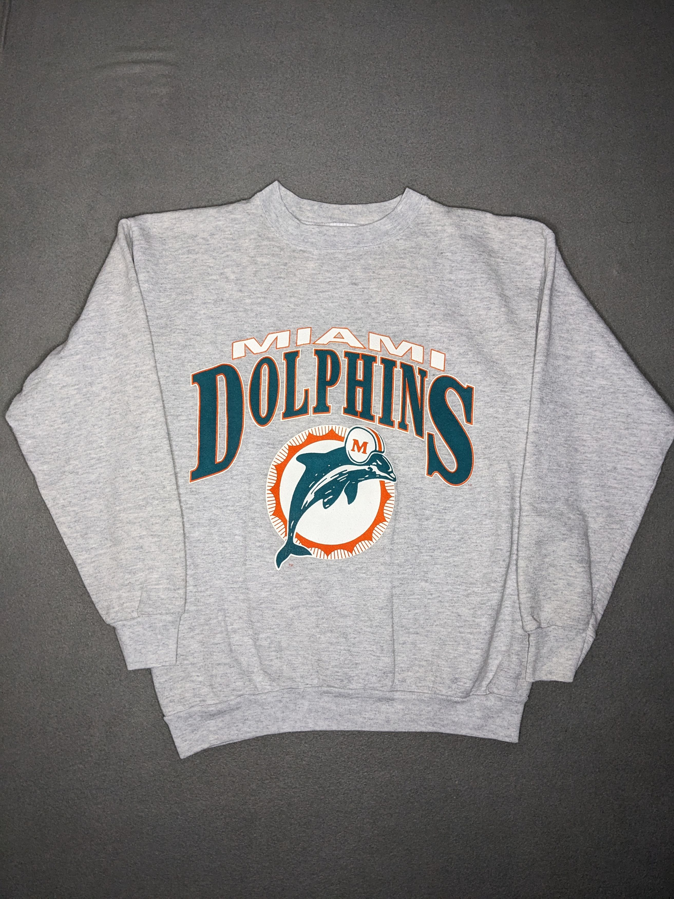 NFL VTG Miami Dolphins Crewneck Sweatshirt Made USA 1980s Large Size US L / EU 52-54 / 3 - 1 Thumbnail