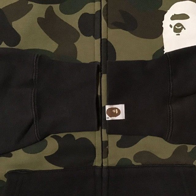 Bape BAPE 1st camo green x black full zip hoodie a bathing ape Size US M / EU 48-50 / 2 - 5 Thumbnail