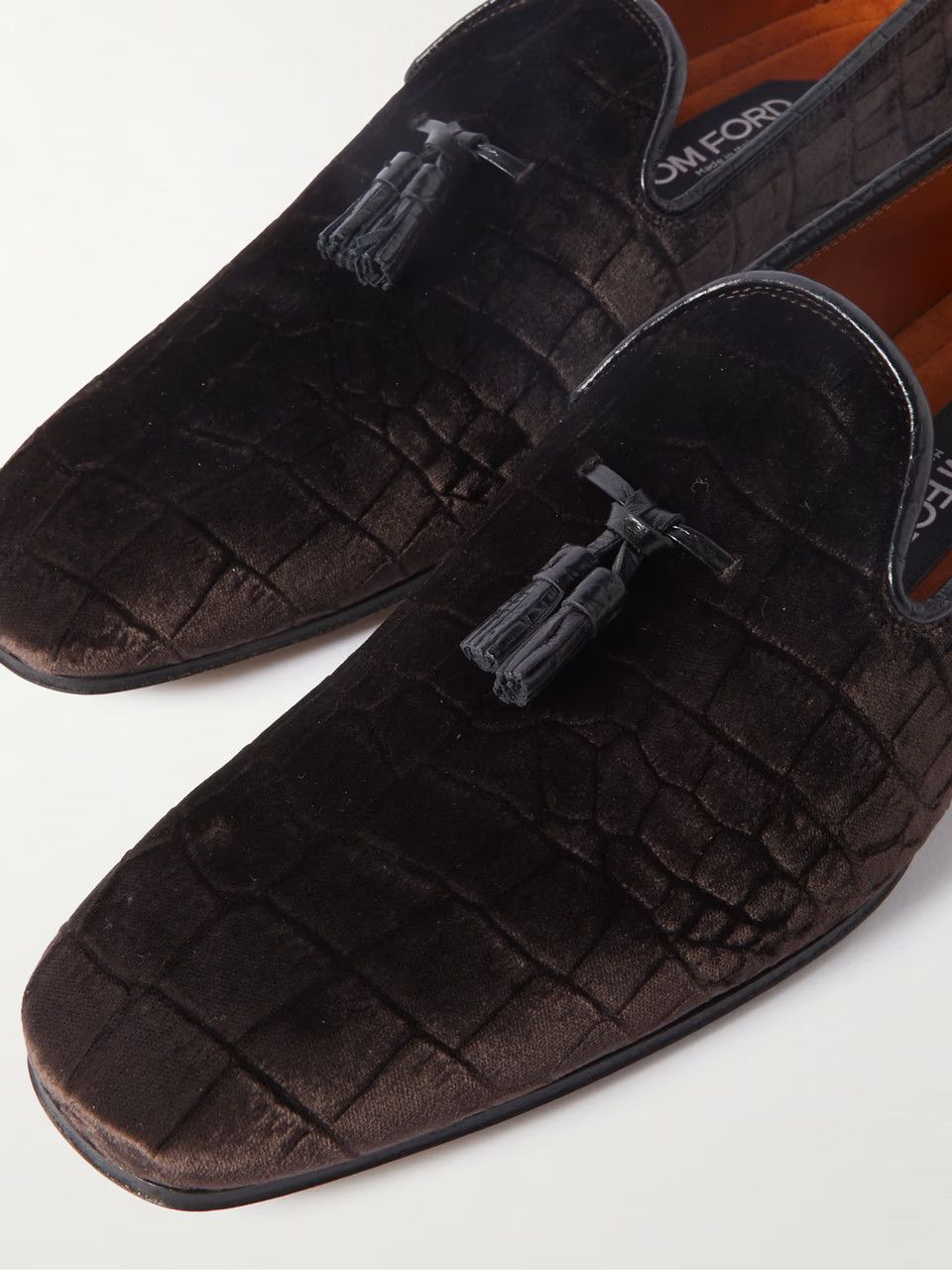 Tom Ford o1loc1c0824 Velvet Loafers in Dark Brown Size US 13 / EU 46 - 4 Thumbnail