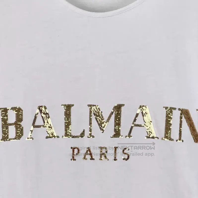 Balmain Balmain White Cotton Women's T-shirt . Size S / US 4 / IT 40 - 3 Thumbnail