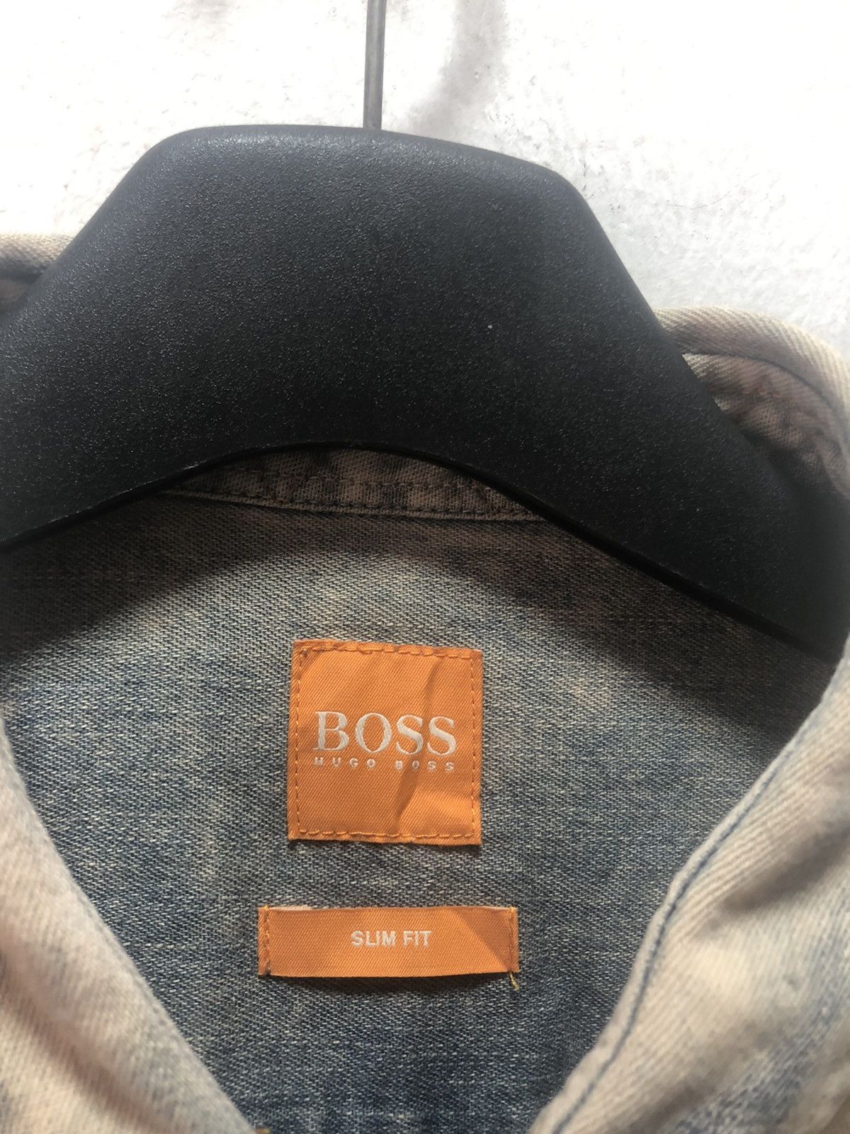 Hugo Boss HUGO BOSS Orange Shirt Slim Fit Tie Dye Acidwash Size US L / EU 52-54 / 3 - 2 Thumbnail