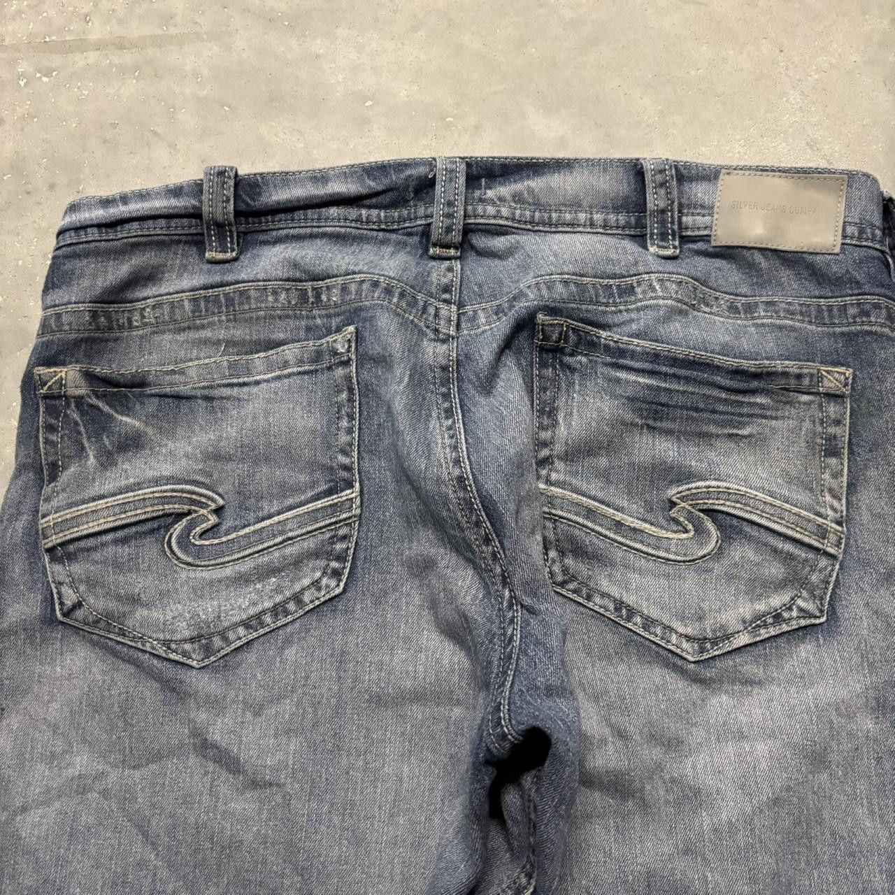 Japanese Brand × Vintage Crazy Vintage Y2K/2000s Baggy Grunge Dark Wash Skater Denim Jeans! Size US 38 / EU 54 - 7 Thumbnail