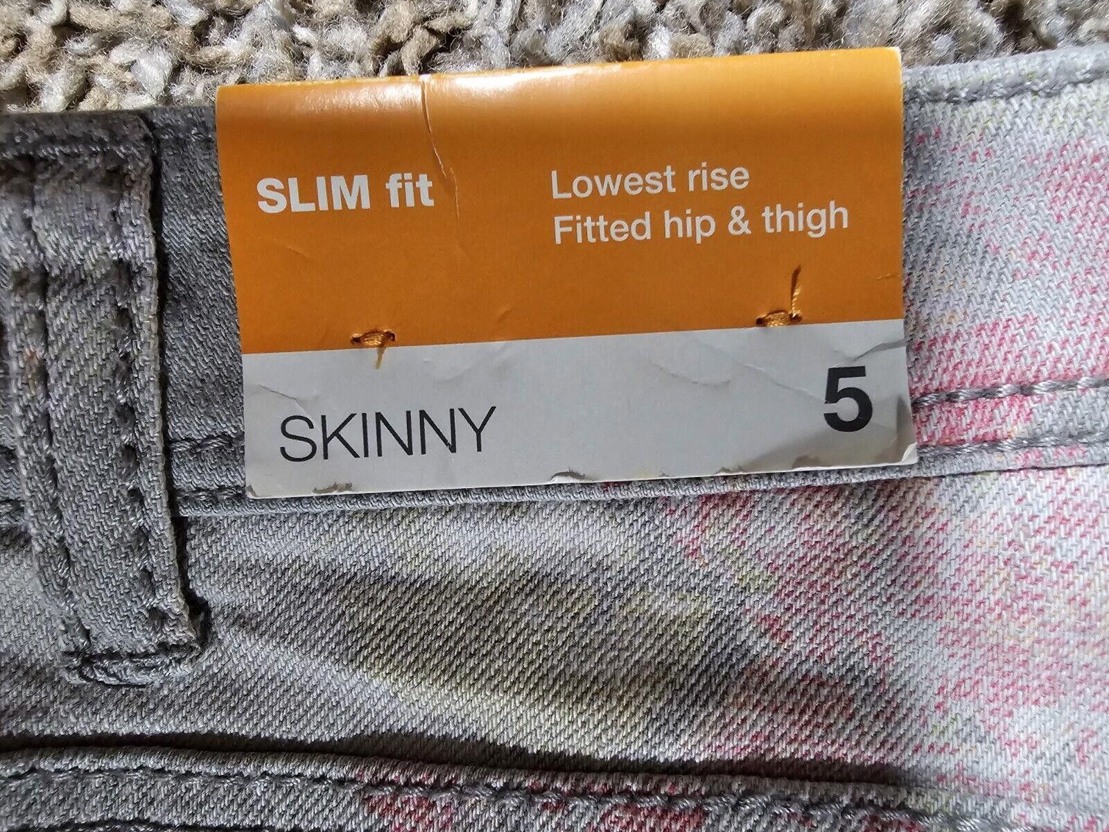 Mossimo Mossimo skinny fit 5 Black jambe moulante floral jeans NWT Size 30" / US 8 / IT 44 - 9 Thumbnail