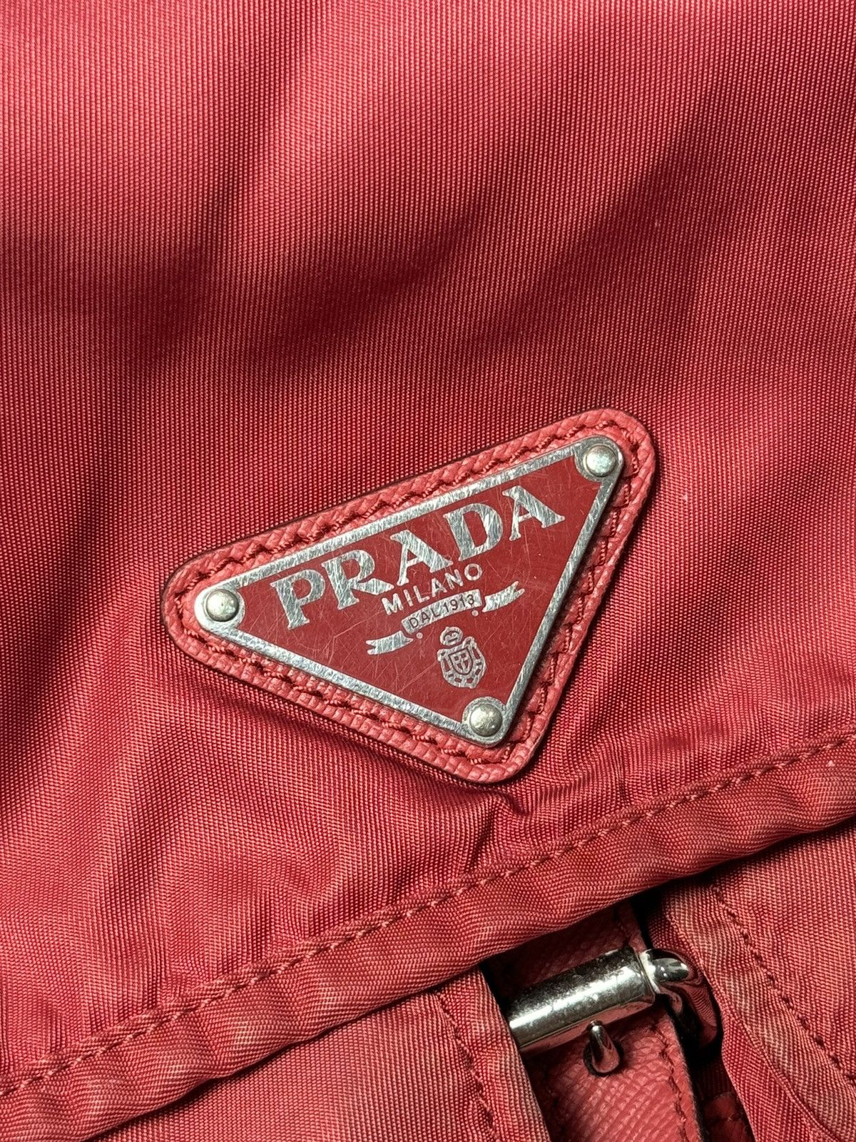 Prada Prada | Red & Black | Nylon Messenger Bag | Size ONE SIZE - 9 Thumbnail