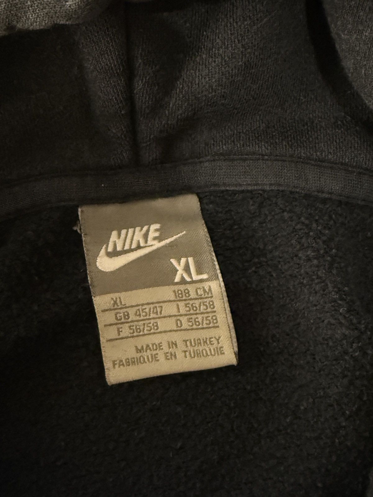 Nike × Vintage Vintage Nike Mini Swoosh Faded Zip Hoodie Y2K USA Size US XL / EU 56 / 4 - 6 Thumbnail