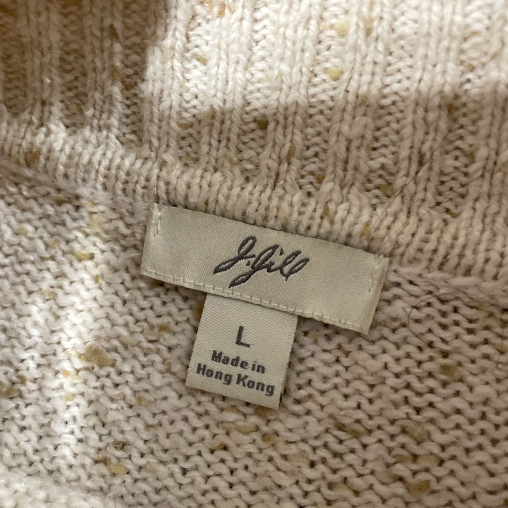 J. Jill J. Jill Sweater Women L Brown Western Tan Speckled Lightweight Knit Turtleneck Pullover Size L / US 10 / IT 46 - 5 Thumbnail