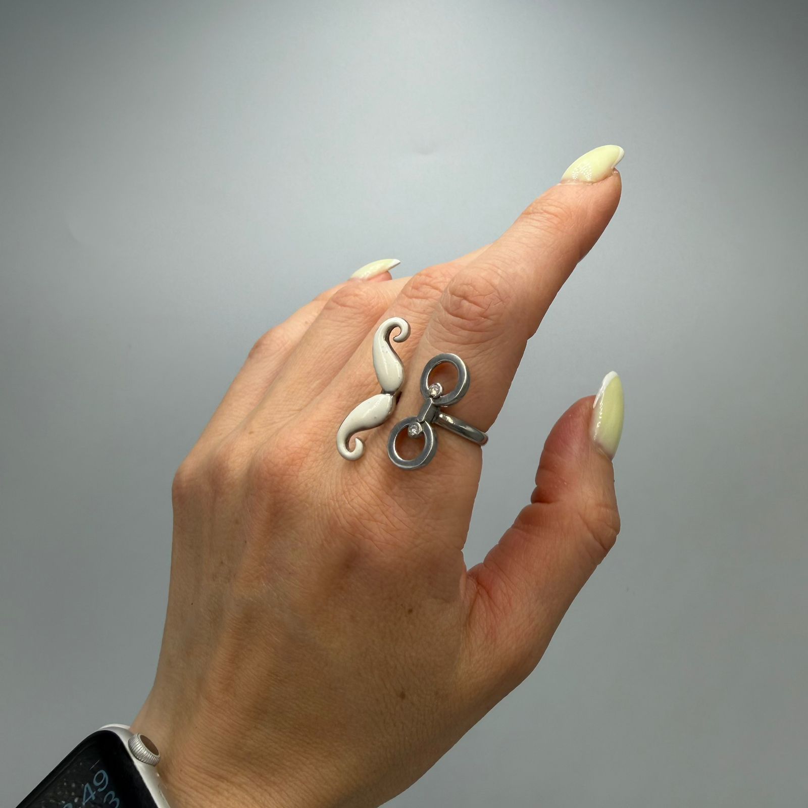 Vintage Vintage 925 Sterling Silver Women's Statement Ring Size 7.25 Size ONE SIZE - 4 Thumbnail