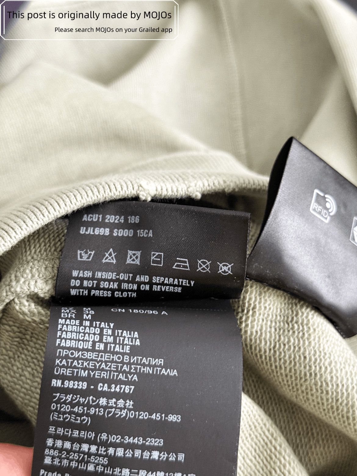 Prada Prada 24AW Distressed Logo Sweatshirt Size US M / EU 48-50 / 2 - 4 Thumbnail