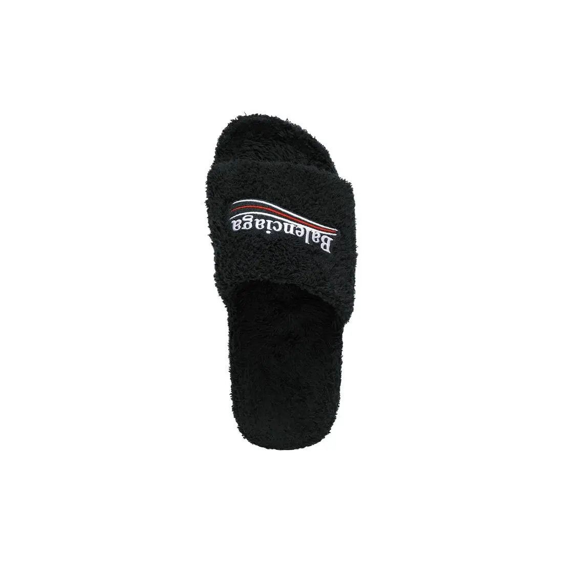 Balenciaga o1bcso1str0126 Furry Slide Sandals In Soft Towel in Black Size US 8 / IT 38 - 5 Thumbnail