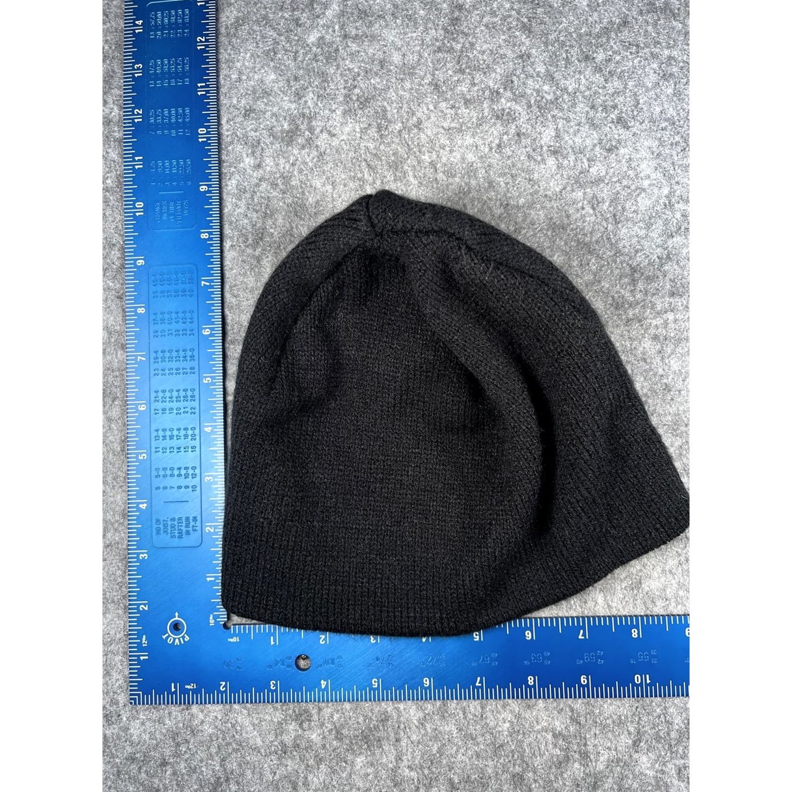 Vintage DNB Beanie Mens One Size Black Knit Fish Skeleton Logo Stretch Winter Casual Size ONE SIZE - 4 Thumbnail