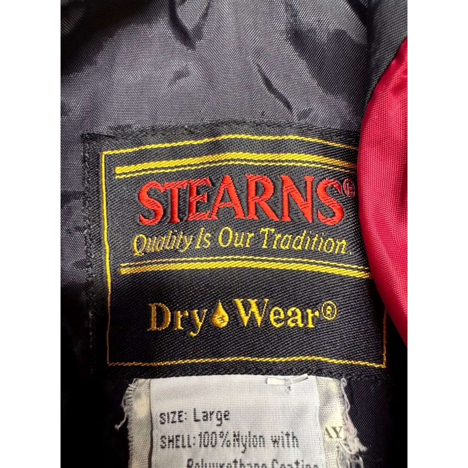 Vintage Stearns DryWear Waterproof Breathable Jacket L Unisex Adults Red Nylon With Hood 9434 Size US L / EU 52-54 / 3 - 3 Thumbnail