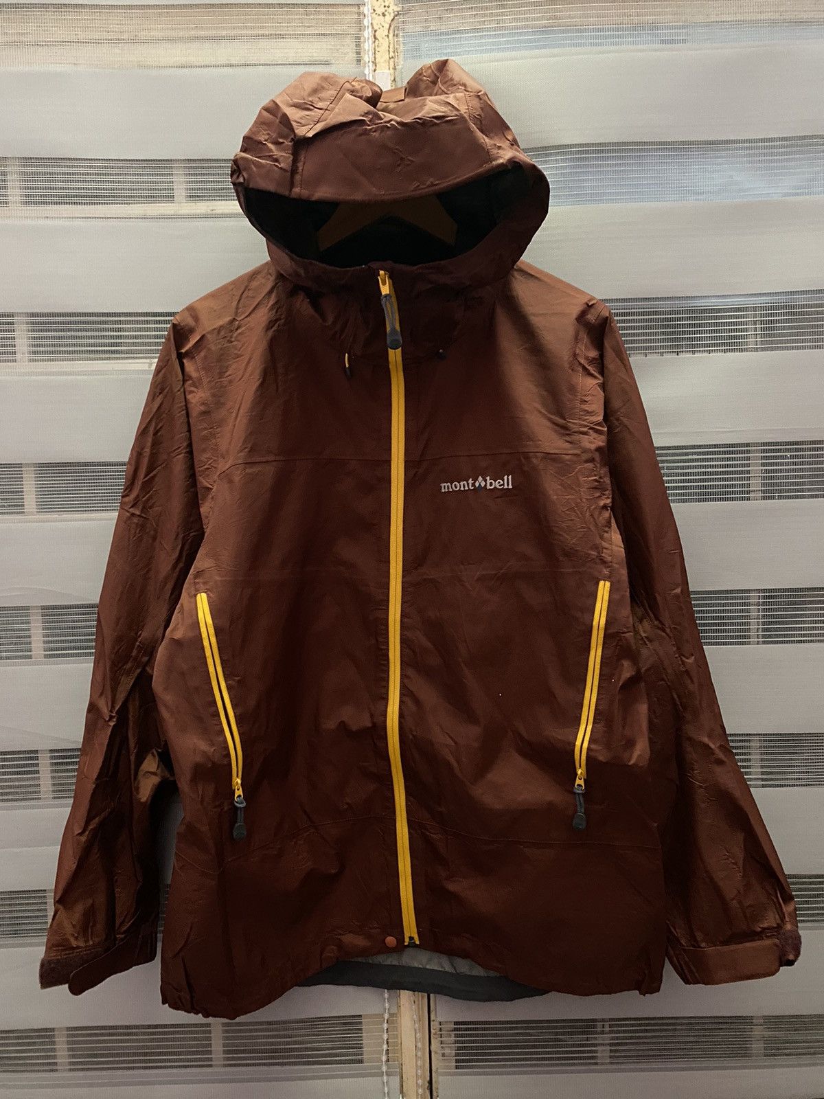 Goretex Vintage Montbell Brick Red Zipper Jacket Size US L / EU 52-54 / 3 - 1 Thumbnail