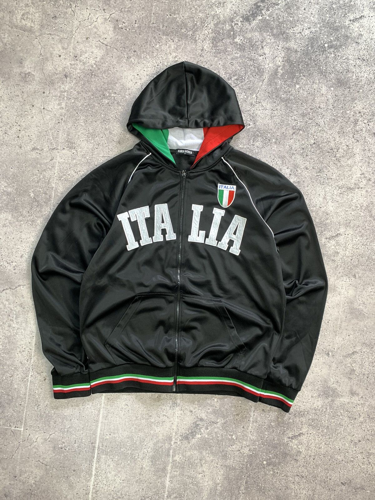 Italic Vintage Zip Hoodie Italy blockcore faded sk8 y2k Size US XL / EU 56 / 4 - 1 Thumbnail