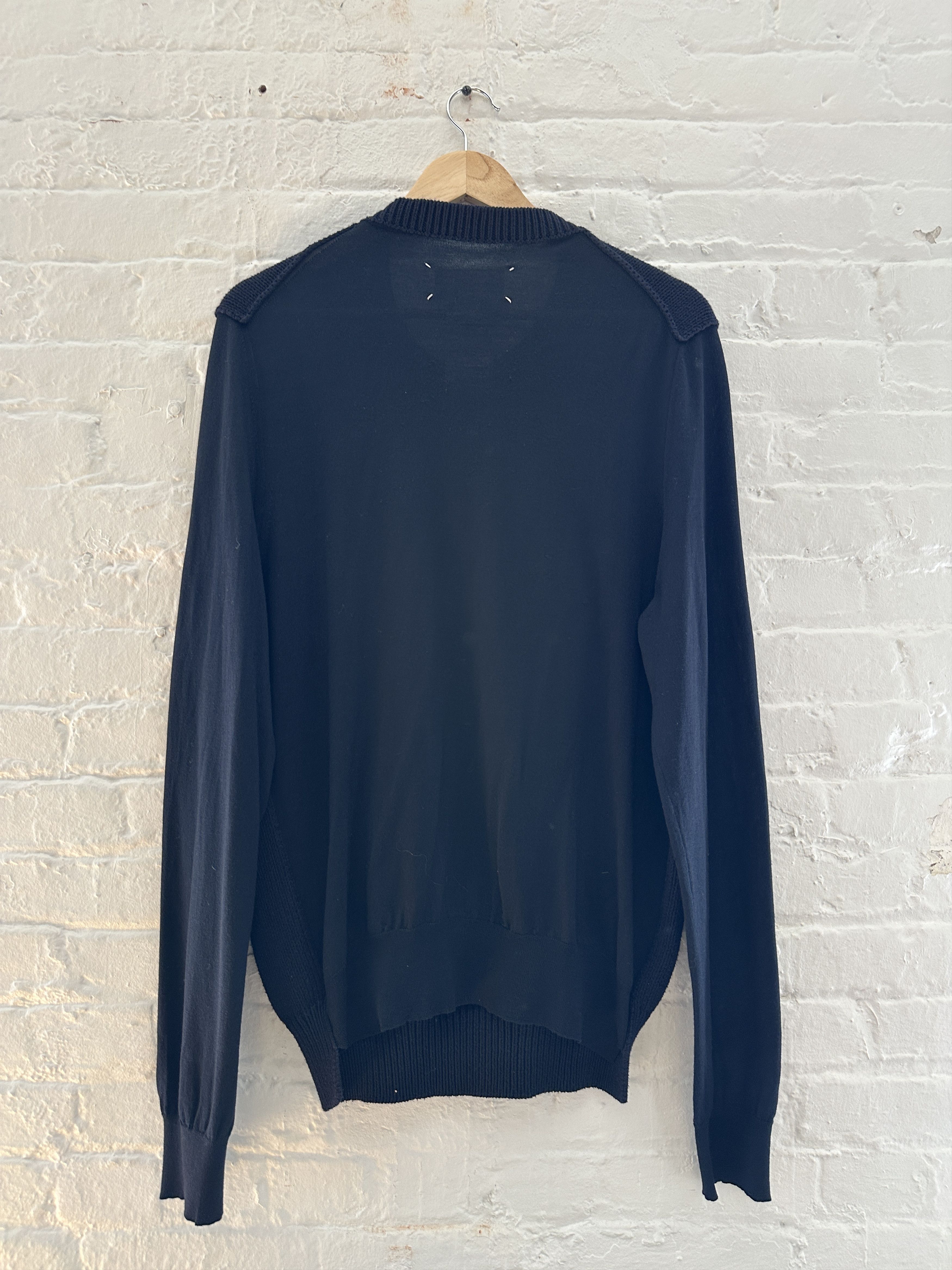 Maison Margiela Maison Margiela Paneled Knit Sweater Size US L / EU 52-54 / 3 - 6 Thumbnail