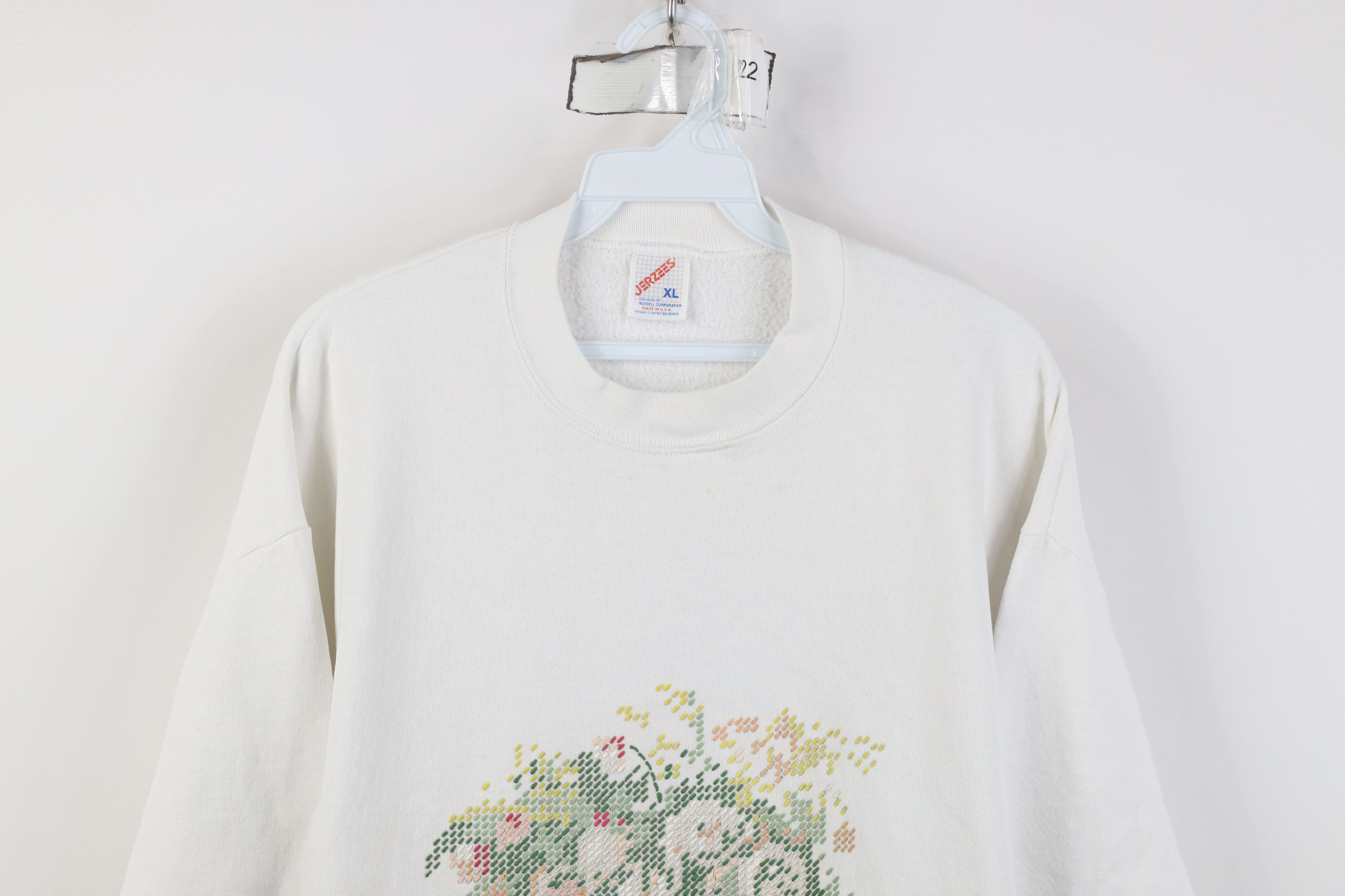 Vintage Vintage 90s Camille Pissarro Art Flower Crewneck Sweatshirt Size XL / US 12-14 / IT 48-50 - 2 Thumbnail