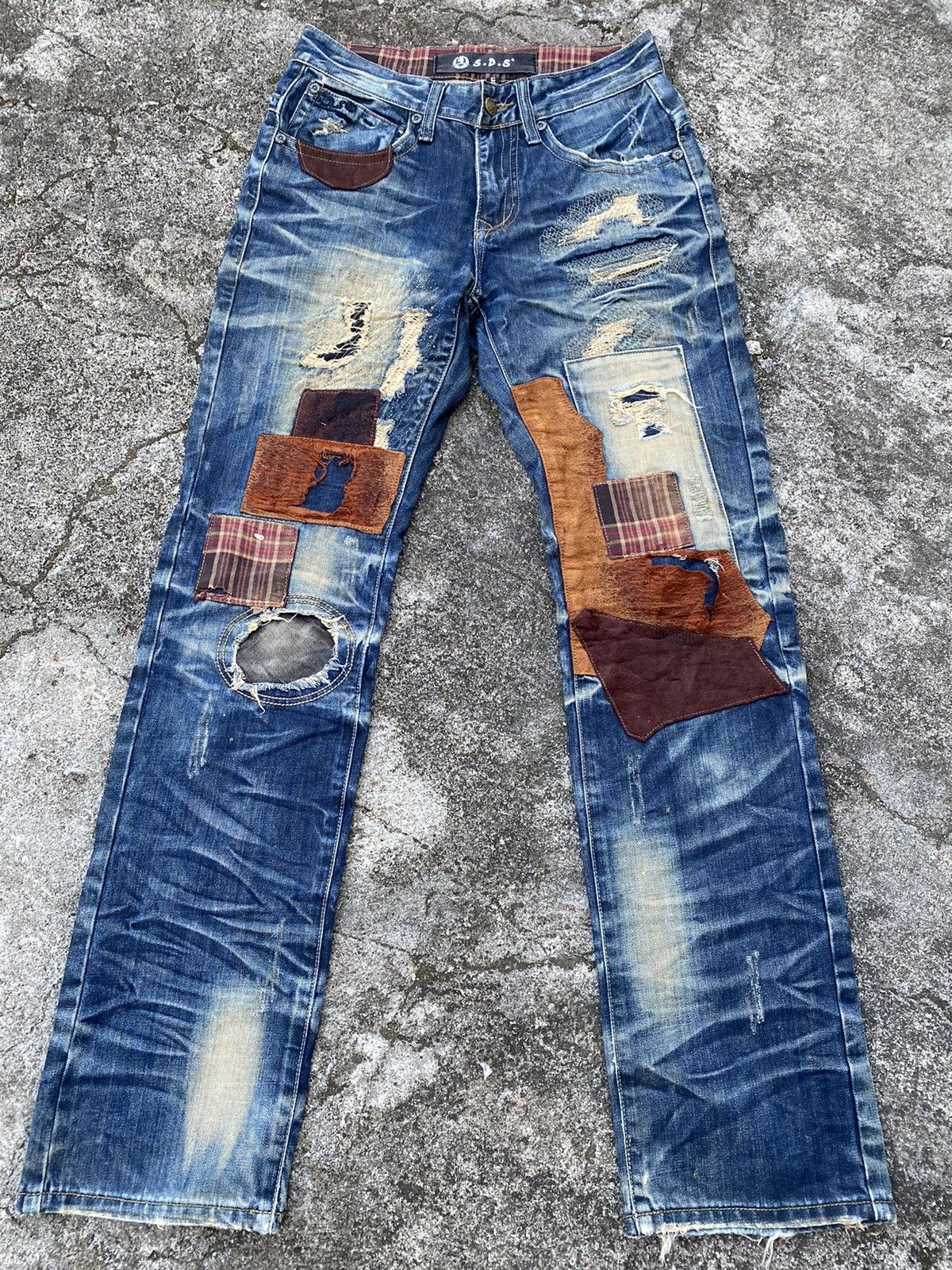 Japanese Brand Japanese Brand SDS Patchwork Kapital Inspired Size US 29 - 1 Thumbnail