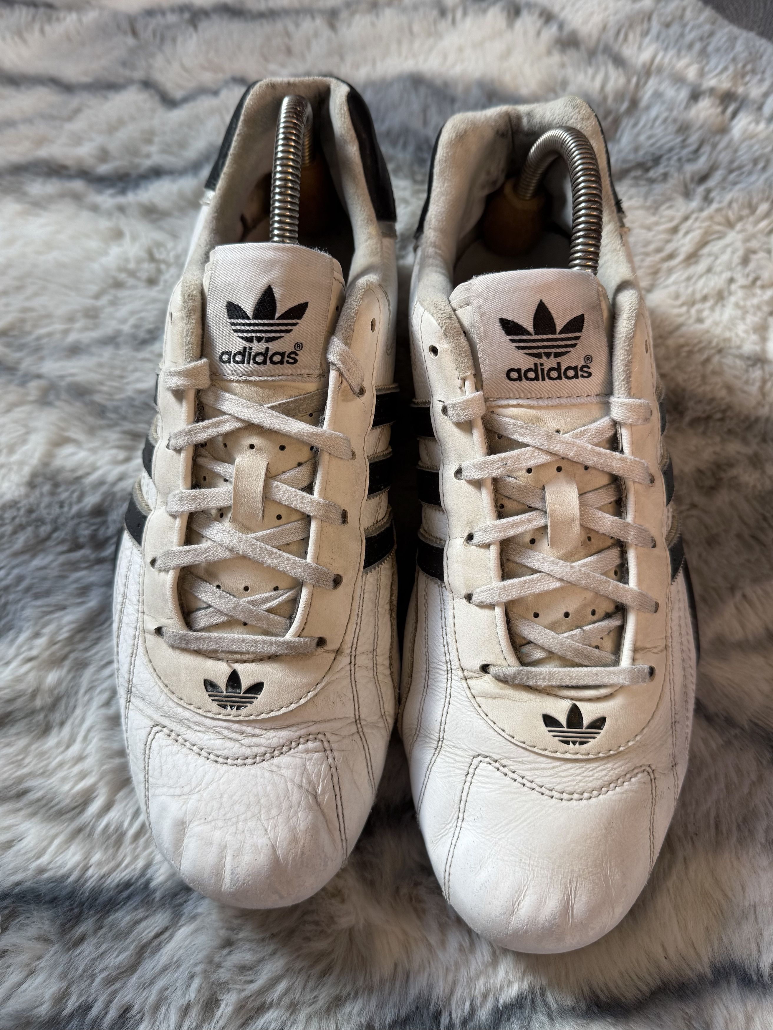 Adidas Vintage Adidas Goodyear White/Black Leather Sneakers Size US 9.5 / EU 42-43 - 7 Thumbnail