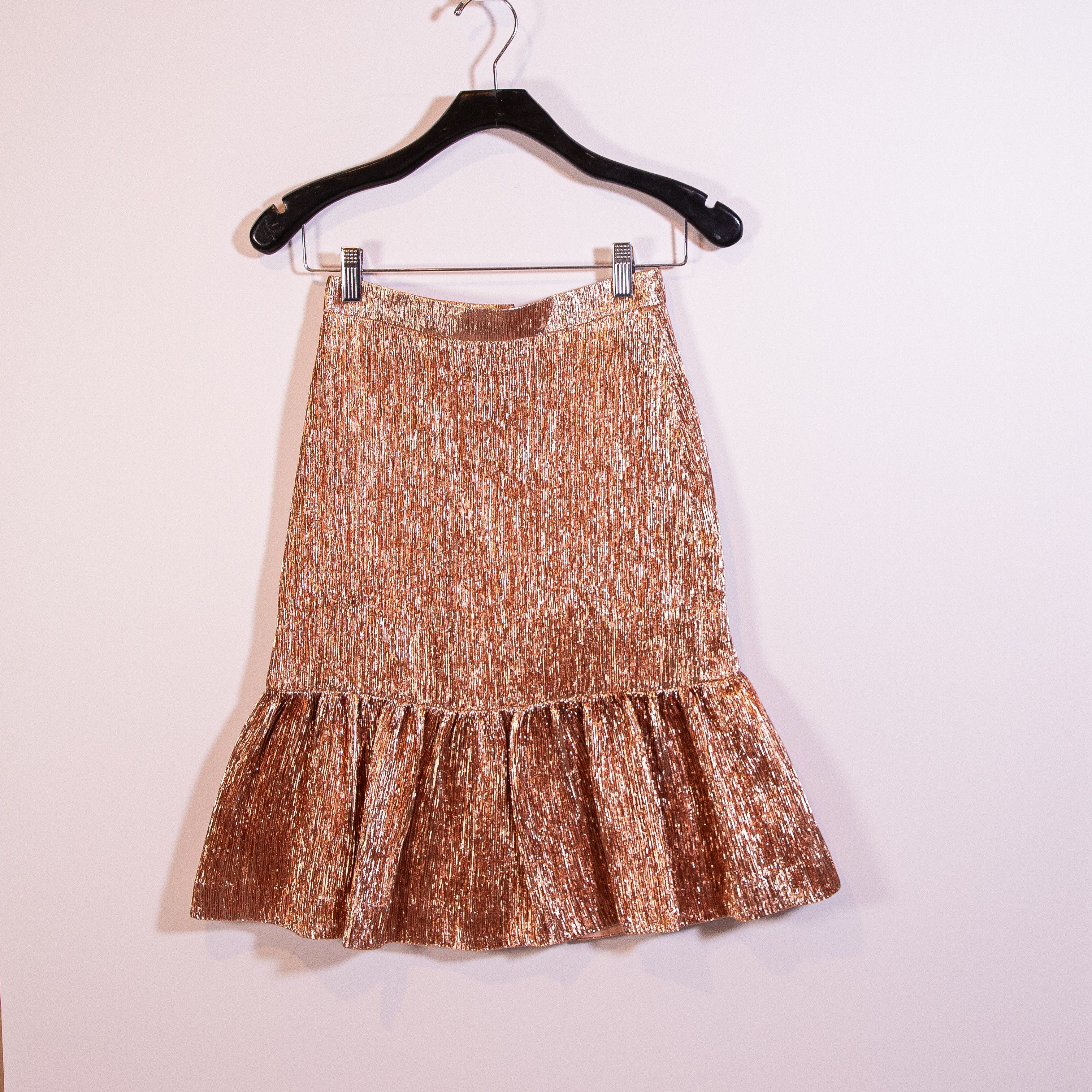 J.Crew J. Crew Collection Rose Gold Metallic Sparkle Size 24" / US 00 / IT 34 - 1 Thumbnail