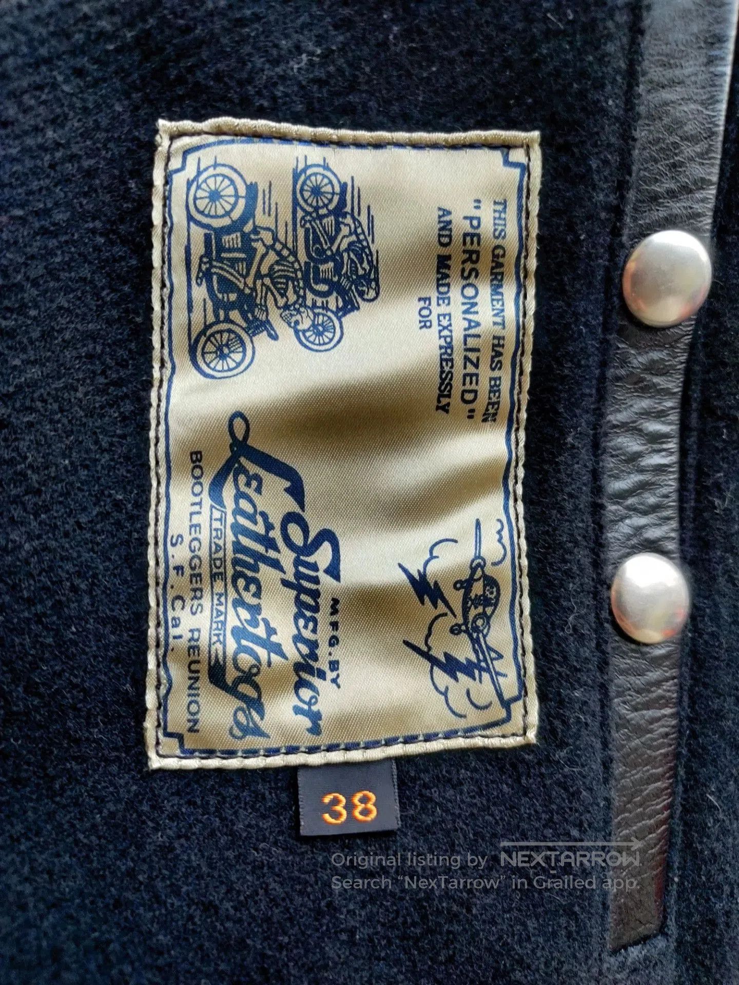 Boot Boyz Biz Bootleggers Leather Jacket. Size US M / EU 48-50 / 2 - 4 Thumbnail