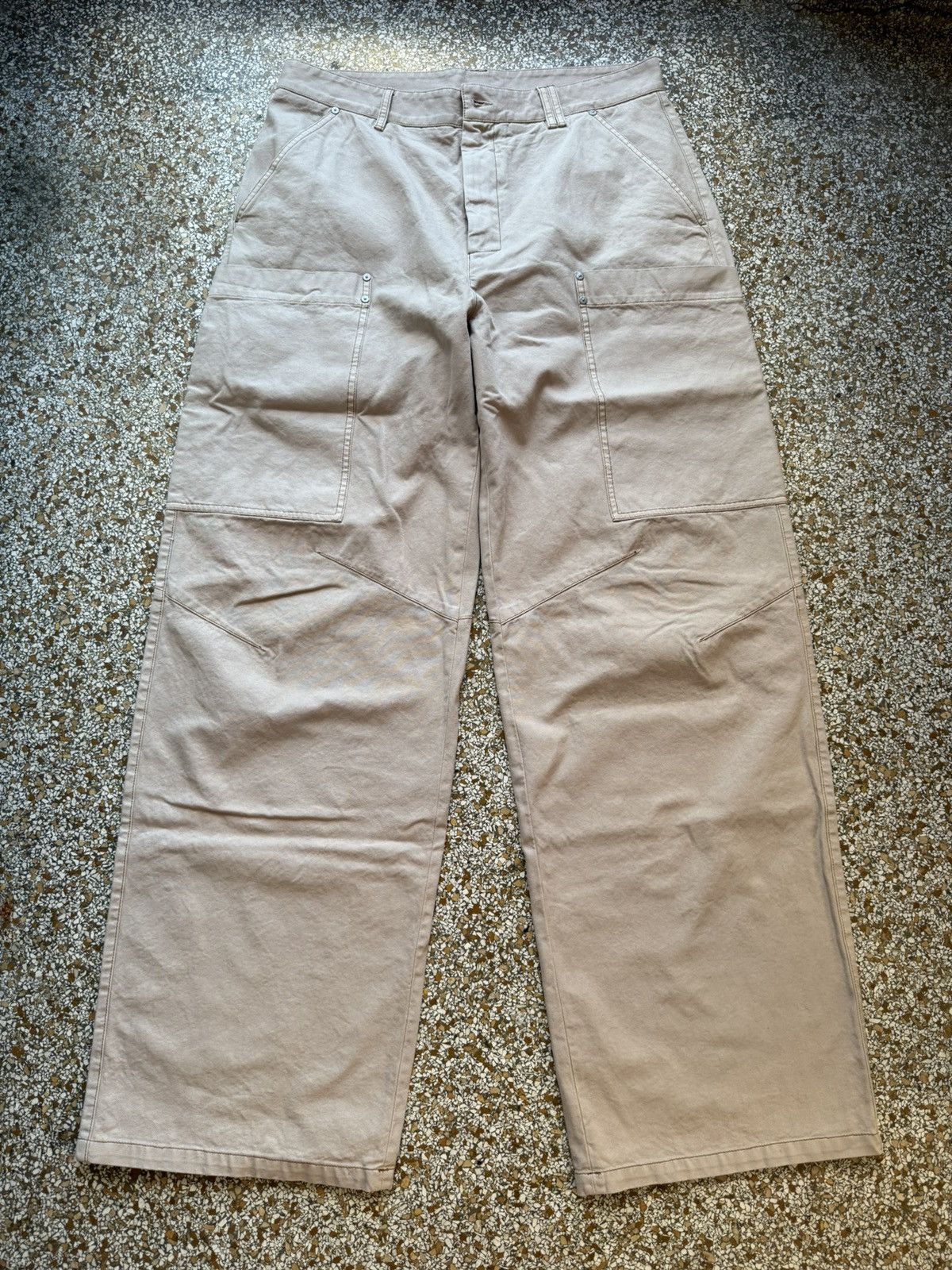Palm Angels Palm Angels Slim Cotton Cargo Pants – Baggy Fit – Size EU52 Size US 36 / EU 52 - 1 Thumbnail