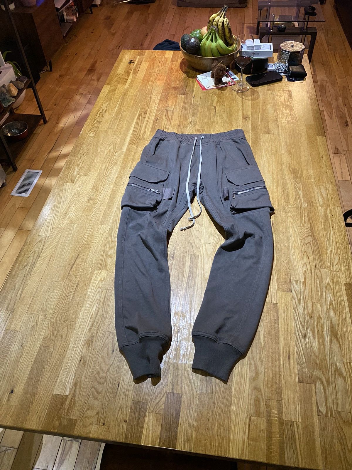 image of Rick Owens Mastodon Cargo Pant in Dark Dust, Men's (Size 34)