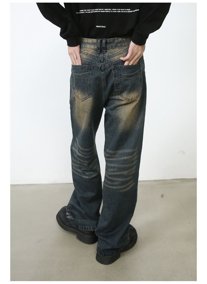 Japanese Brand × Jean High street washed distressed loose straight jeans Size US 32 / EU 48 - 6 Thumbnail