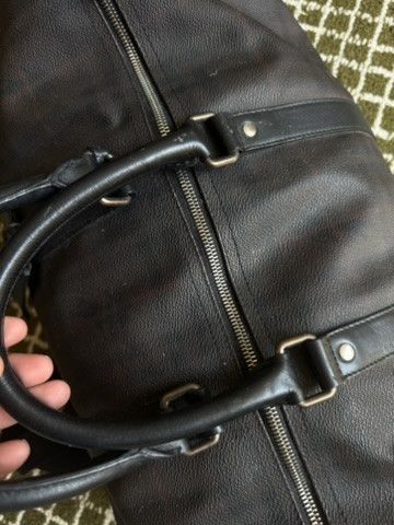 Burberry Burberry London Leather Keepall 50 Duffle Bag Black Plaid Size ONE SIZE - 9 Thumbnail