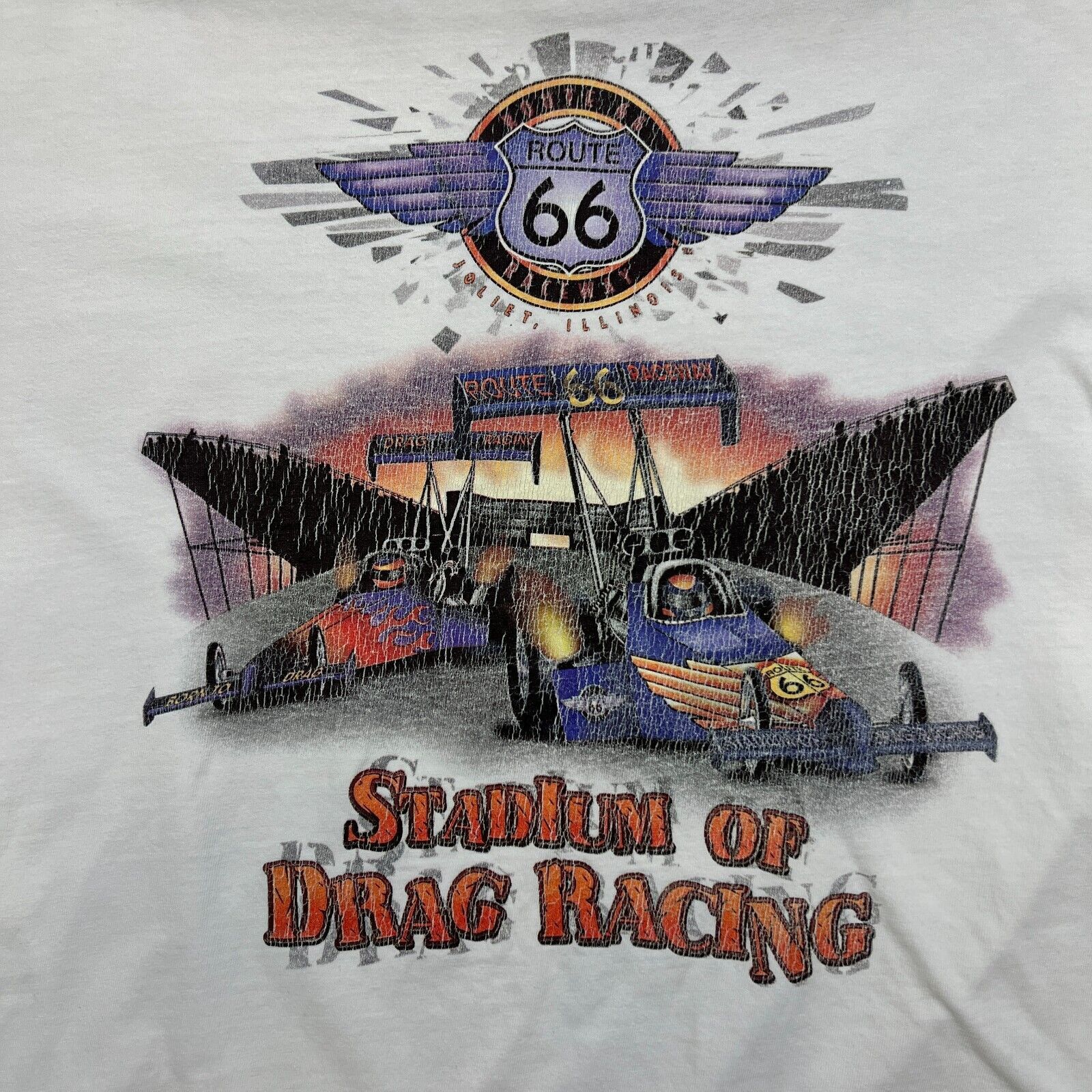Hanes × NASCAR × Vintage Vintage 1998 Drag Racing T Shirt Large Inaugural Graphic Tee Size US L / EU 52-54 / 3 - 3 Thumbnail