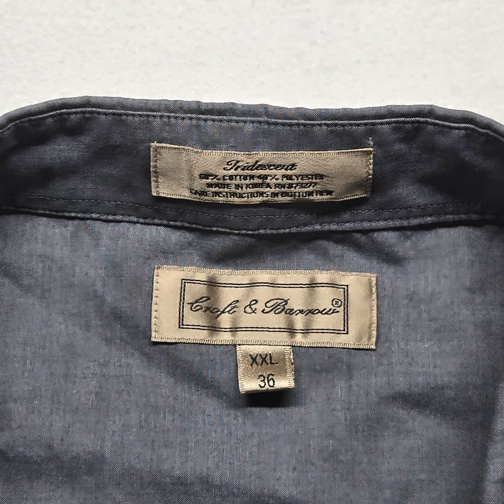 Croft & Barrow VINTAGE Croft & Barrow Button-Up Shirt Solid Gray Long Sleeve Adult Men 2XL Button-Front, Collared Cotton Blend Casual/Business Shirt BMens Size US XXL / EU 58 / 5 - 3 Thumbnail