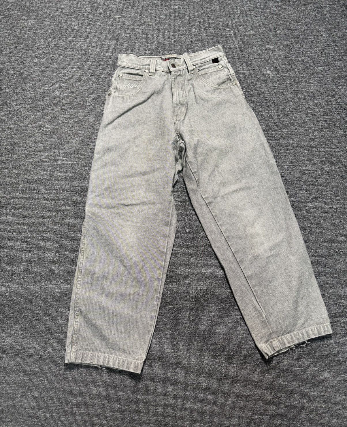 Fubu FUBU Girls Size 14 26x26 Gray Carpenter Cargo Jeans Y2K Size 26" / US 2 / IT 38 - 1 Thumbnail