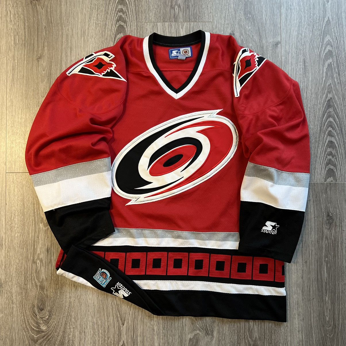 image of Carolina Hurricanes Hockey Jersey in Red, Men's (Size XL)