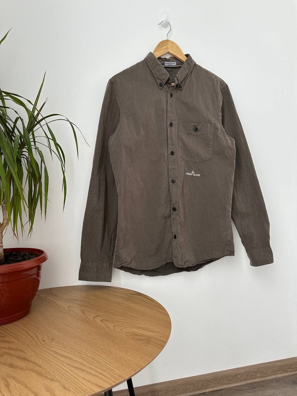 Stone Island × Vintage Vintage Stone Island Brown 90’s Men’s Shirt Size US M / EU 48-50 / 2 - 4 Thumbnail
