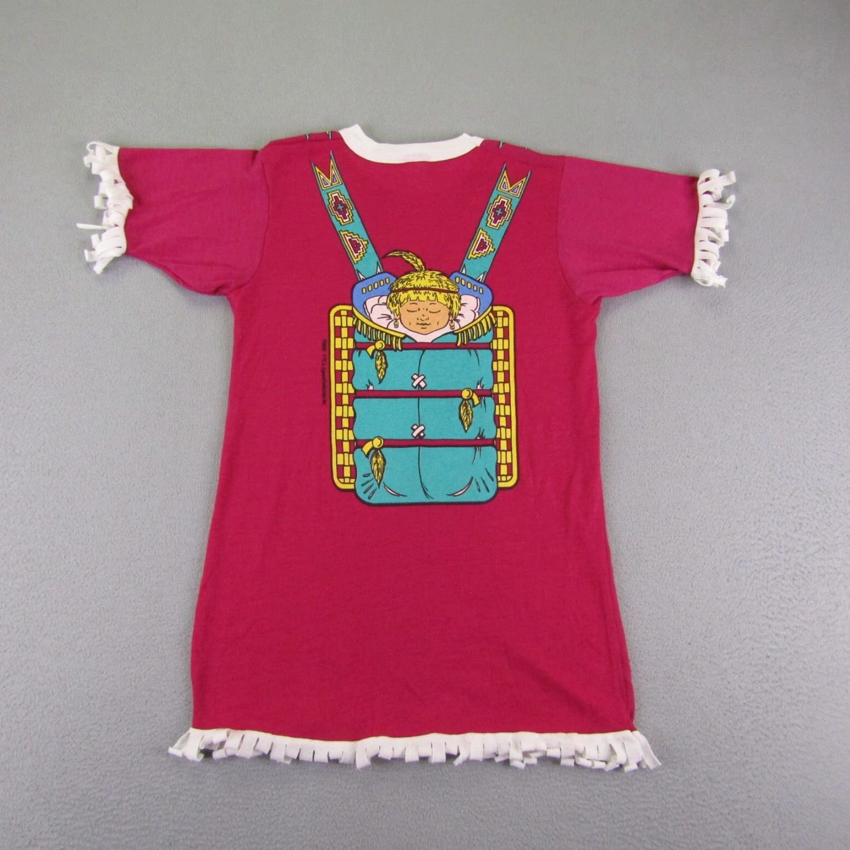 Native VINTAGE PCA Apparel Shirt Womens XS Pink Aztec Native Dream Catcher 80s Top Tee Size XS / US 0-2 / IT 36-38 - 7 Thumbnail