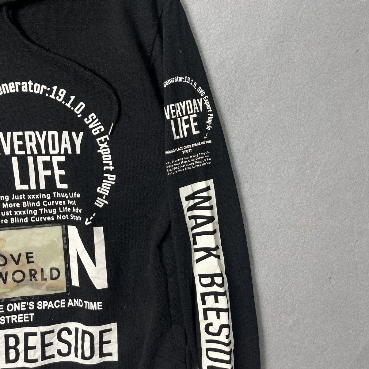 In The Attic In the Attic Graphic Pullover Hoodie “Walk Beeside’’ Size US L / EU 52-54 / 3 - 4 Thumbnail