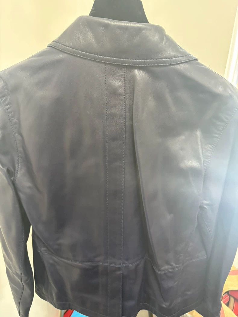 Loewe LOEWE A short Tibetan blue leather coat with sheepskin Size XS / US 0-2 / IT 36-38 - 6 Thumbnail