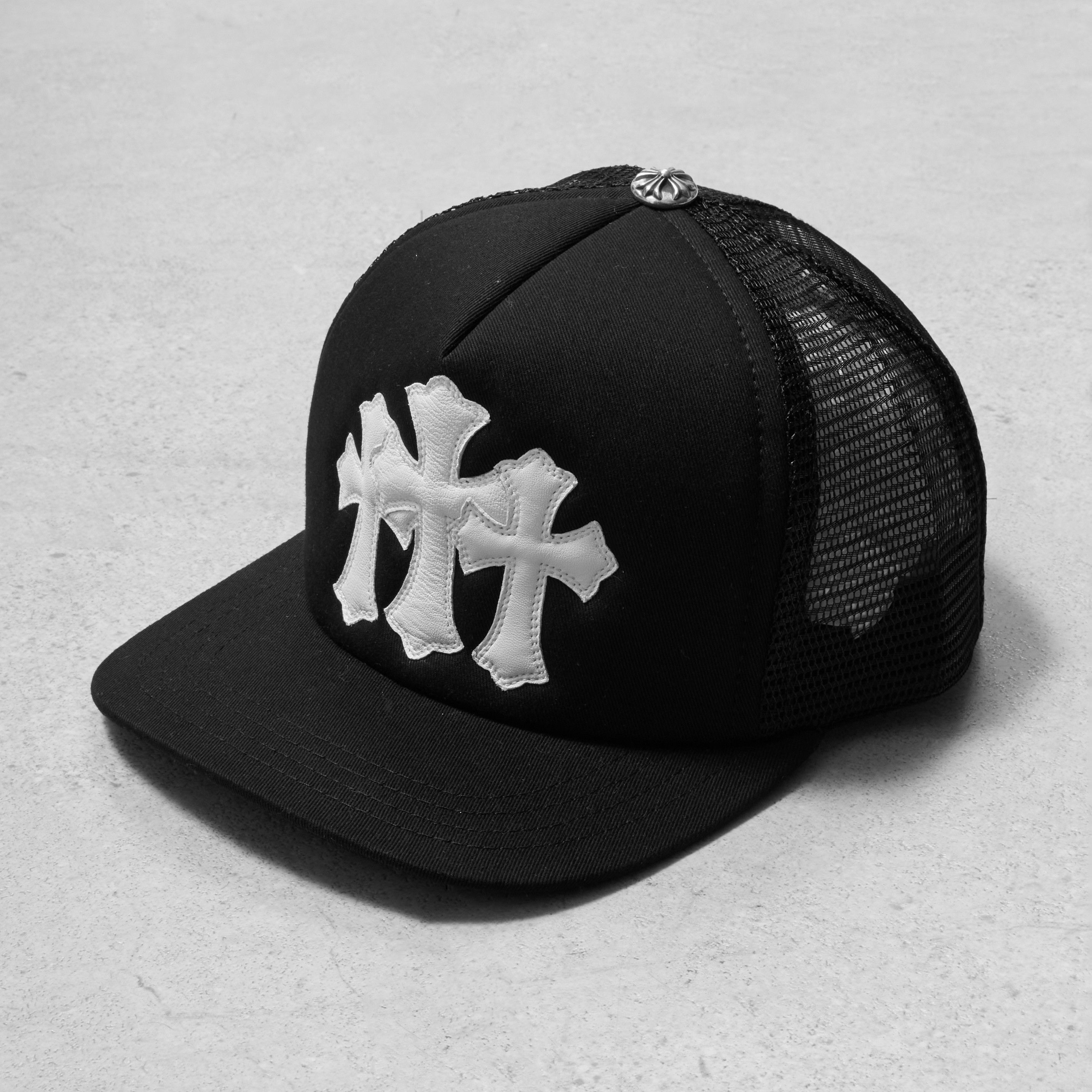 Chrome Hearts CHROME HEARTS Three Cemetery Cross Trucker Hat BLACK Size ONE SIZE - 6 Thumbnail