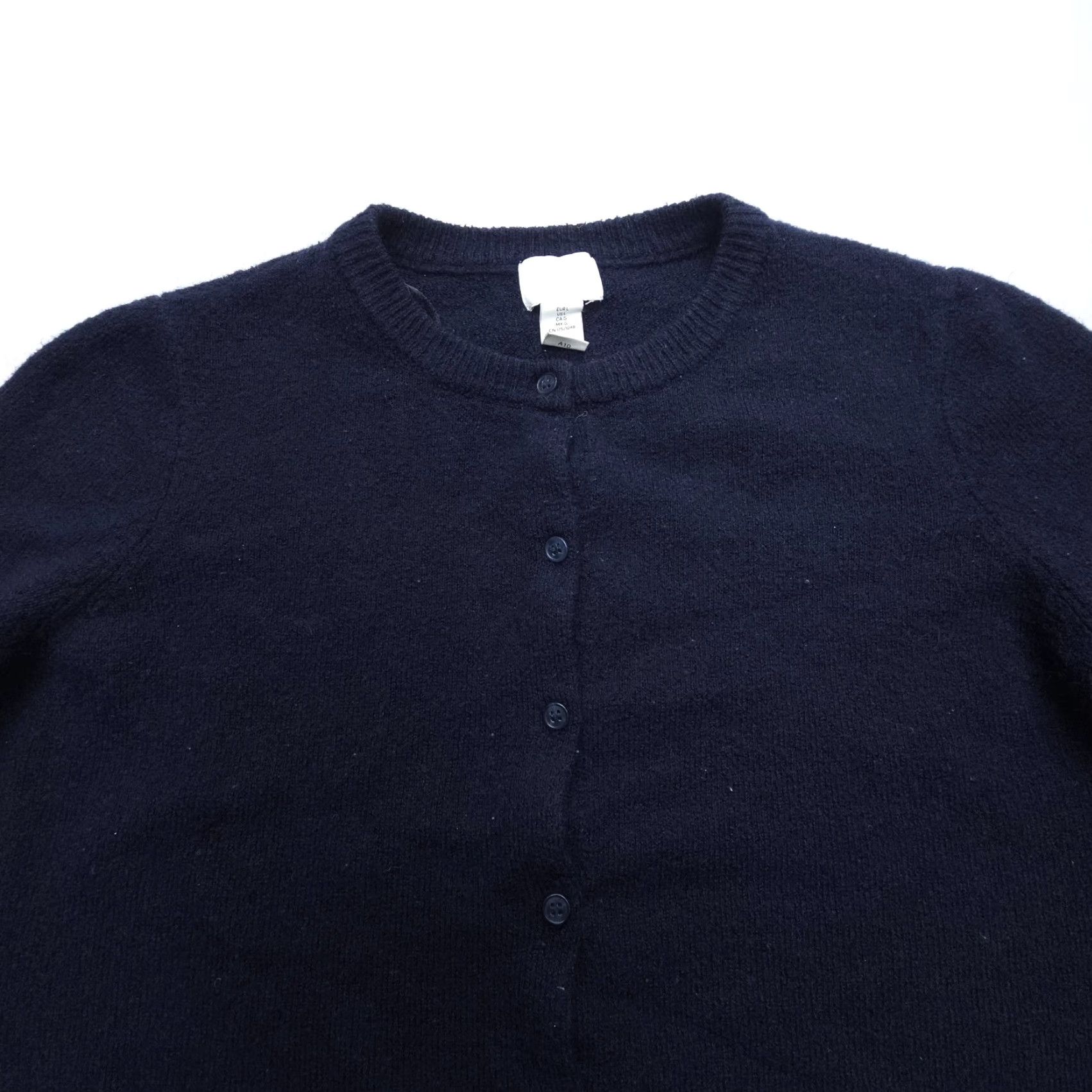 H&M H&M Cardigan Womens Large Blue Wool Blend Long Sleeve Button Up Classic Knit Shirt? Size L / US 10 / IT 46 - 3 Thumbnail