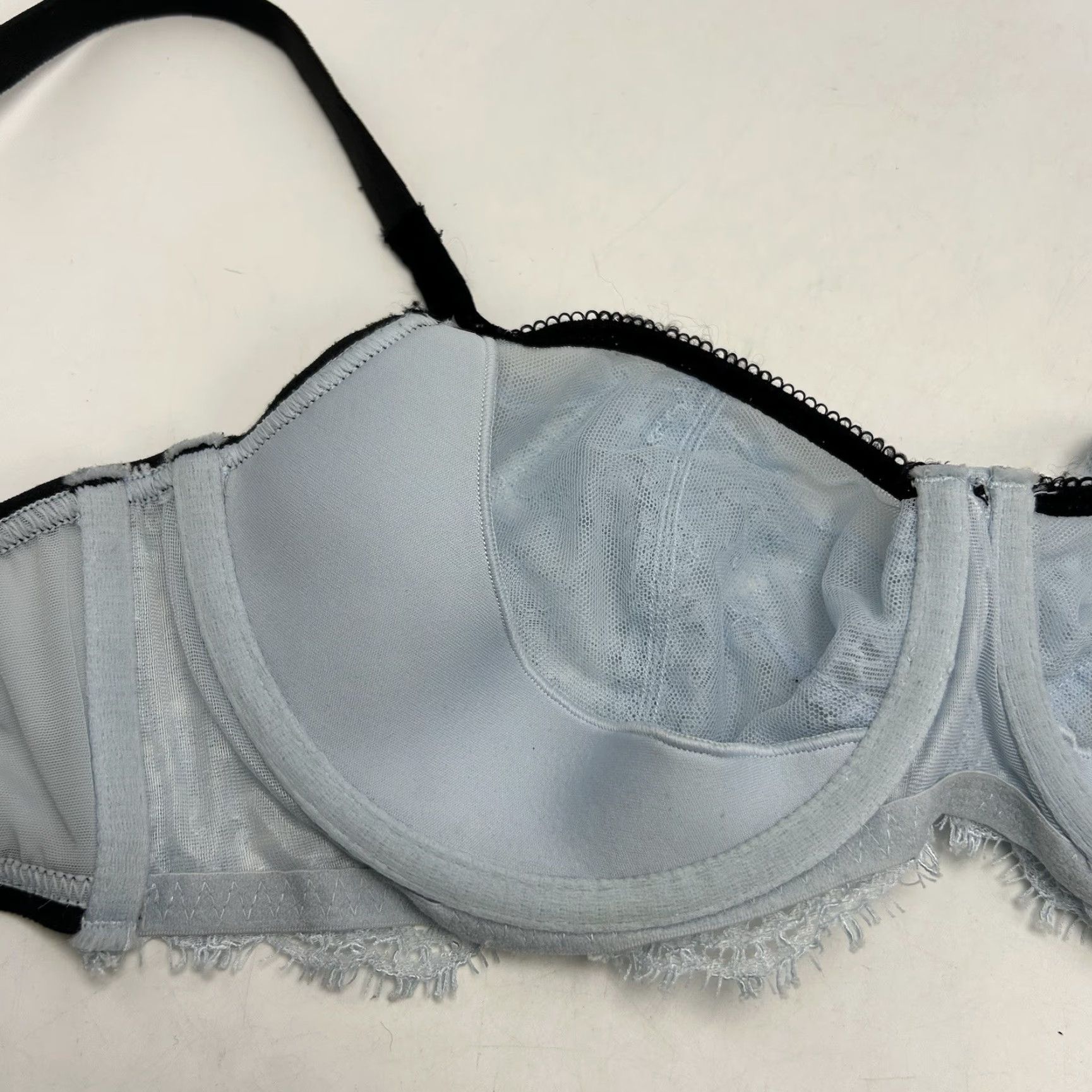 Victoria's Secret Victoria's Secret Dream Angels Bra 36D Push Up Underwired Lace Blue Women's Hallmark: Angel, Floral, Bow, Sequin Size ONE SIZE - 5 Thumbnail