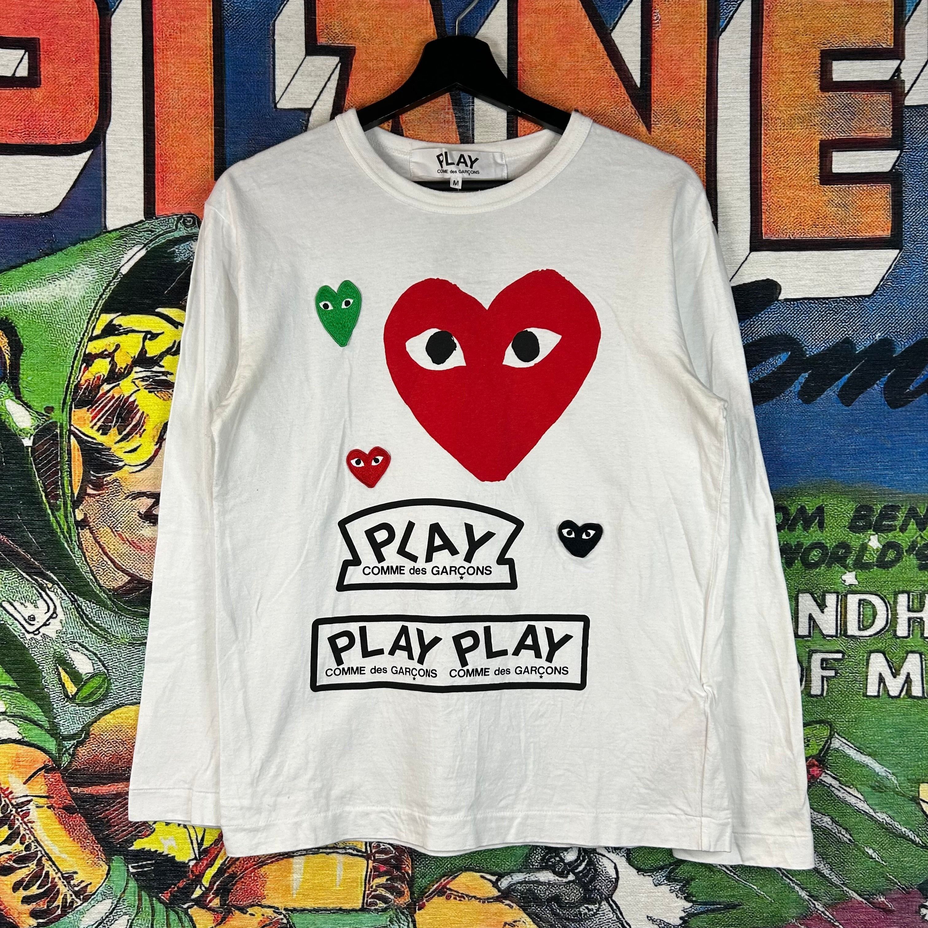 comme des garcons archive split logo tee