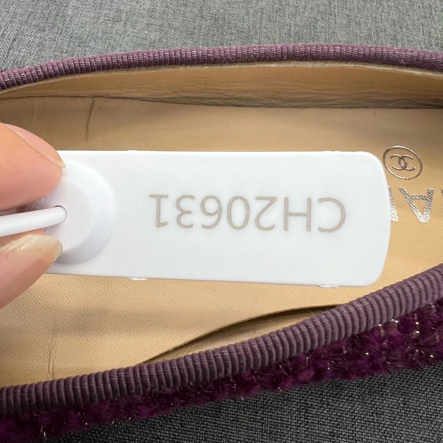 Chanel Chanel tweed purple 37.5 ballet flats box like new Size US 6.5 / IT 36.5 - 9 Thumbnail