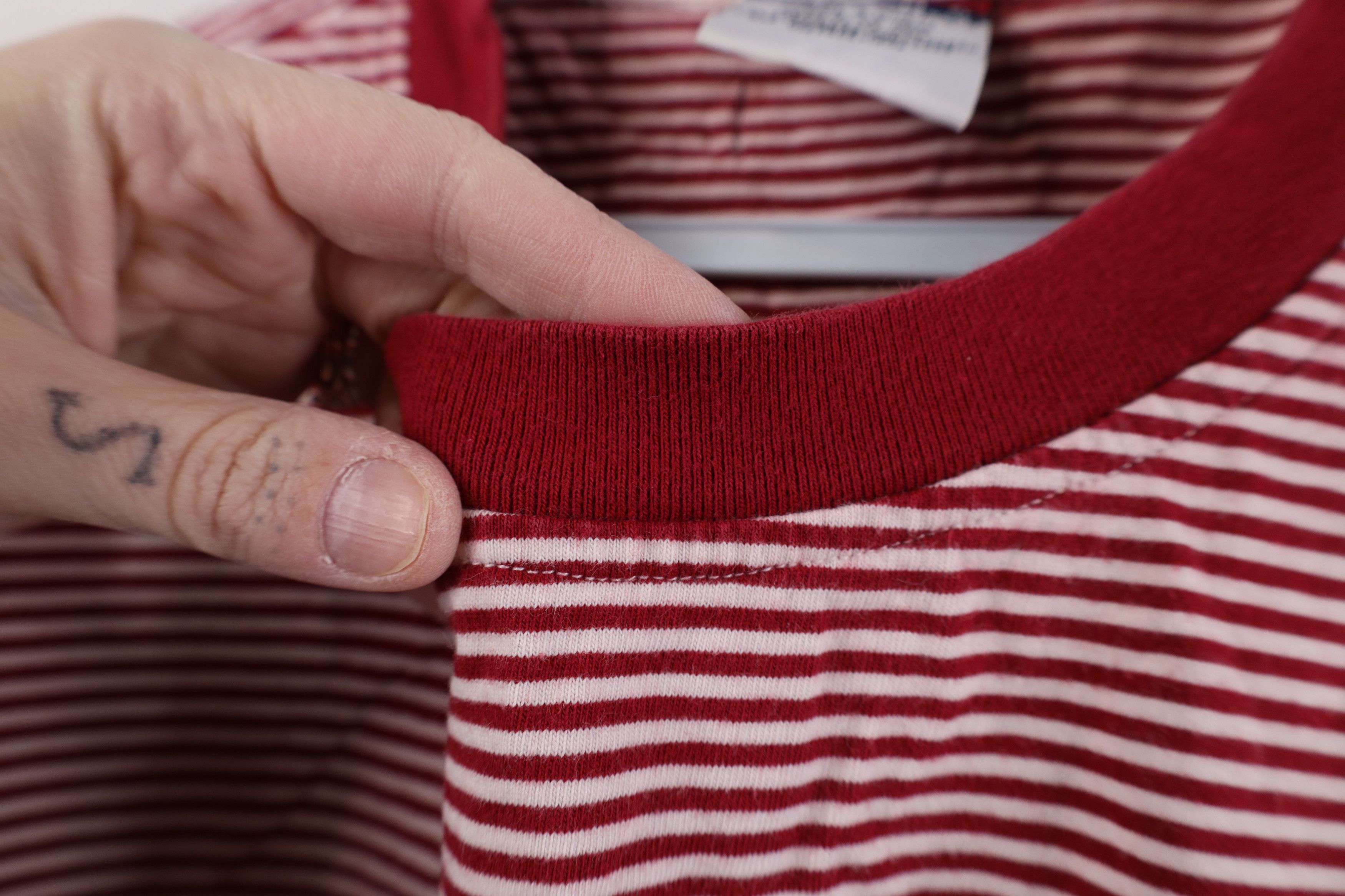 Tommy Hilfiger Vintage 90s Tommy Hilfiger Cane Striped Short Sleeve T-Shirt Size US L / EU 52-54 / 3 - 7 Thumbnail