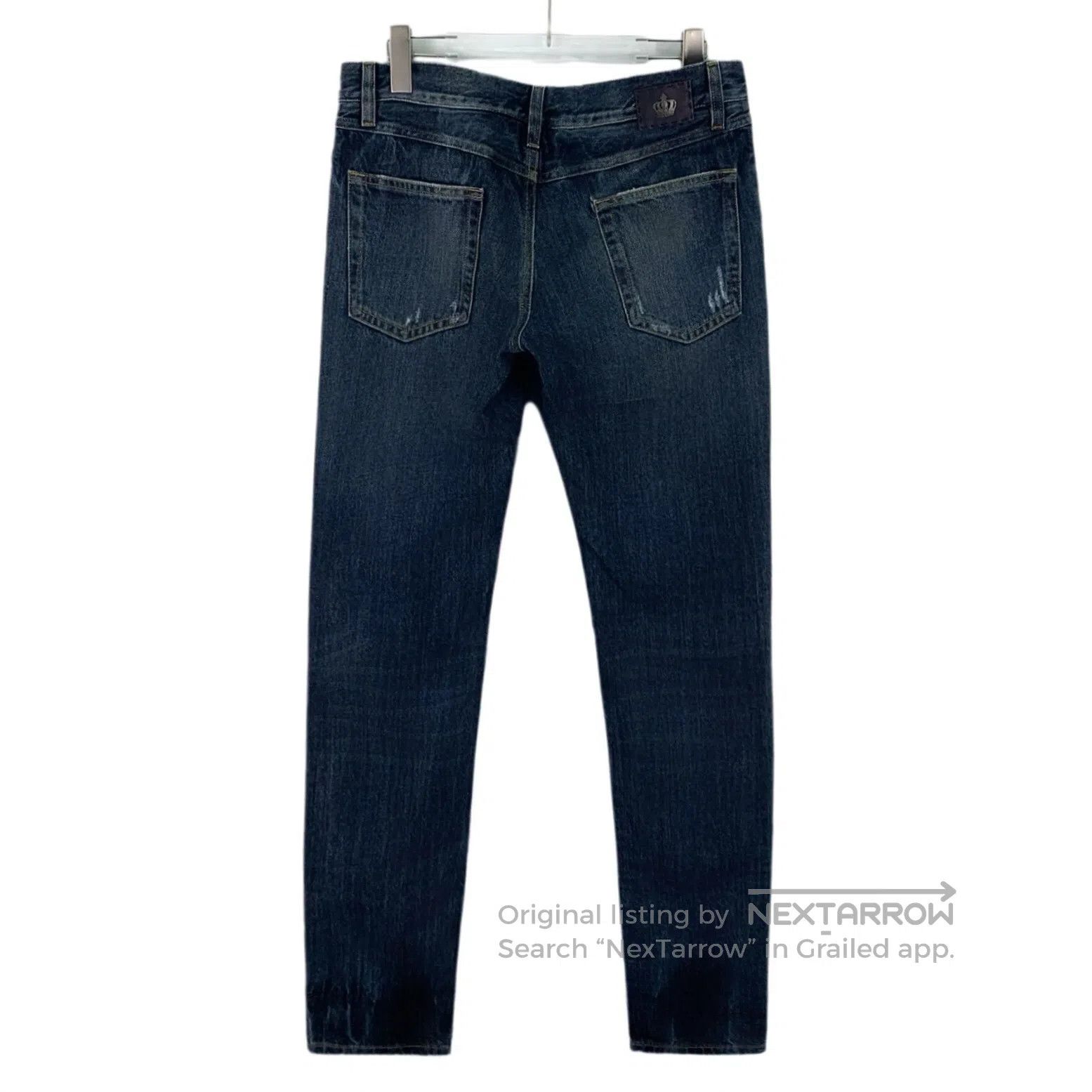 Dolce & Gabbana Dolce Gabbana Dark blue washed distressed design cotton ca Size US 34 / EU 50 - 2 Thumbnail