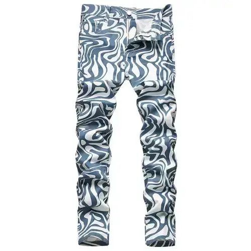 Other Men 3D digital Printed Jeans Fashion Zebra Print Size US 34 / EU 50 - 2 Thumbnail